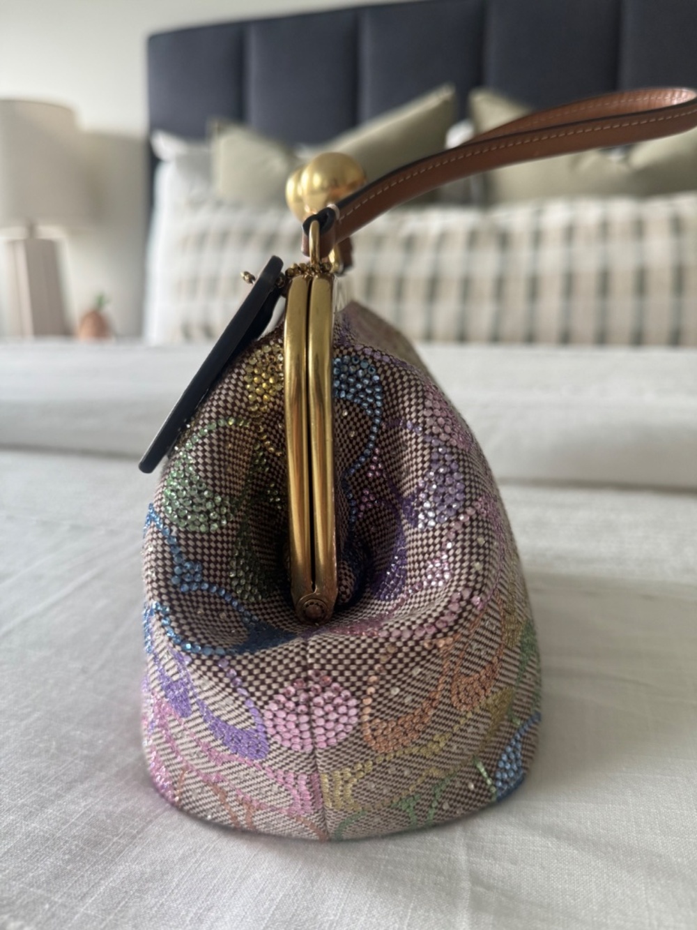 Coach Small Crystal Signature Rainbow Candy Kisslock 16 Bag - No tags - Picture 5 of 12